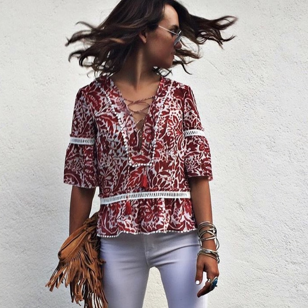 SAYLOR NY printed top